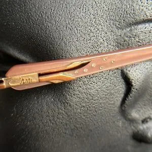 Vintage Cazal Rhinestone Mauve Gold Eyeglass Frames Cazal | Accessories | Vintage Cazal Rhinestone Mauve Gold  main image 3